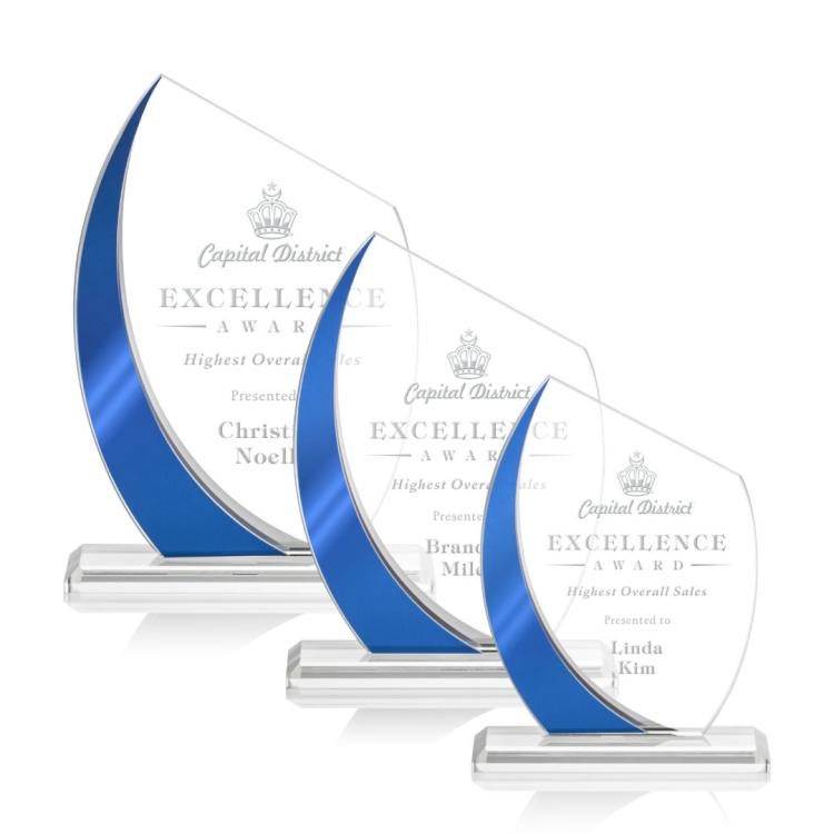 Premium crystal peak award for corporate recognition